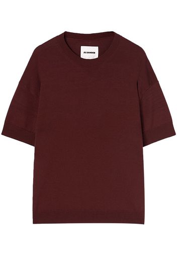 Jil Sander short-sleeve wool jumper - Red