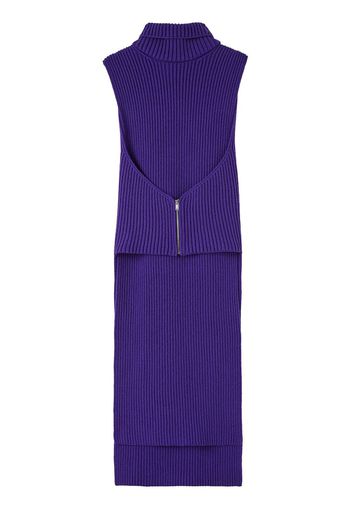 Jil Sander detachable-collar knitted dress - Blue