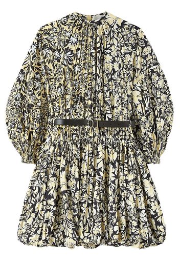 Jil Sander floral-print puffball dress - Black