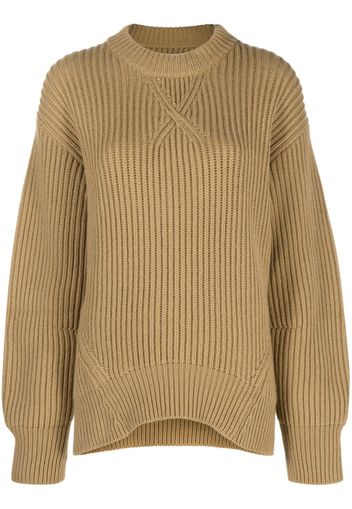 Jil Sander ribbed-knit wool jumper - Brown