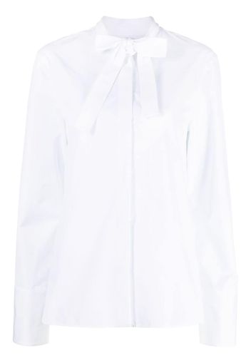 Jil Sander bow-detailing cotton shirt - White