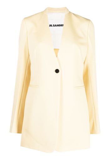 Jil Sander single-breasted wool blazer - Yellow