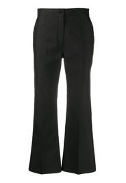 flared cropped trousers