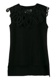 embroidered sleeveless top