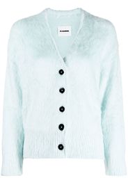 Jil Sander V-neck brushed cardigan - Blue