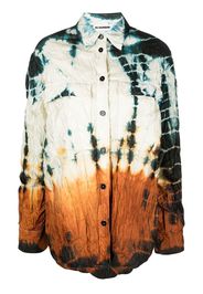 Jil Sander padded tie-dye shirt - Neutrals