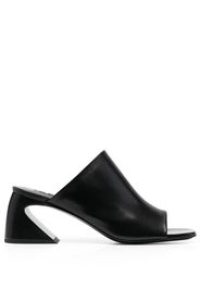 Jil Sander sculpted-heel leather mules - Black