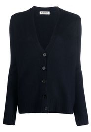 Jil Sander V-neck ribbed-knit cardigan - Blue