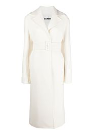 Jil Sander belted single-breasted coat - White