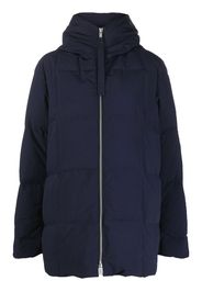 Jil Sander padded zip-fastening coat - Blue