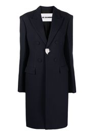 Jil Sander single-button wool coat - Blue