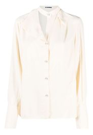 Jil Sander asymmetric-collar long-sleeved blouse - Neutrals