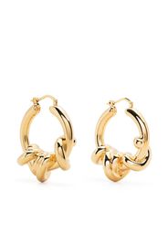 Jil Sander massive knots hoop earrings - Gold