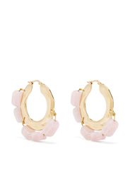 Jil Sander crystal-embellished hoop earrings - Pink