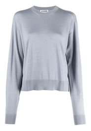 Jil Sander fine-knit slit jumper - Purple