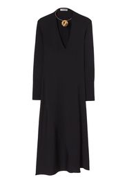 Jil Sander midi jewel-neckline knit dress - Black