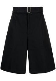 Jil Sander wide-leg belted-waist shorts - Blue