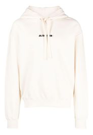 Jil Sander logo-print cotton hoodie - Neutrals