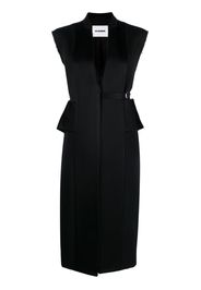 Jil Sander knee-length belted vest - Black