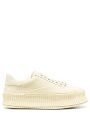 Jil Sander lace-up panelled sneakers - Yellow