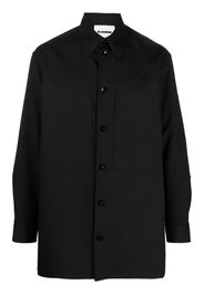 Jil Sander pointed-collar button-up shirt - Black