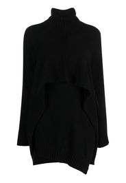 Jil Sander detachable-panel ribbed-knit jumper - Black