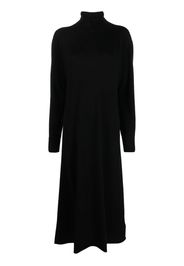 Jil Sander maxi high-neck cashmere dress - Black