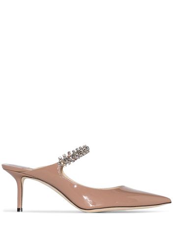 Jimmy Choo Bing embellished strap pumps - Neutrals