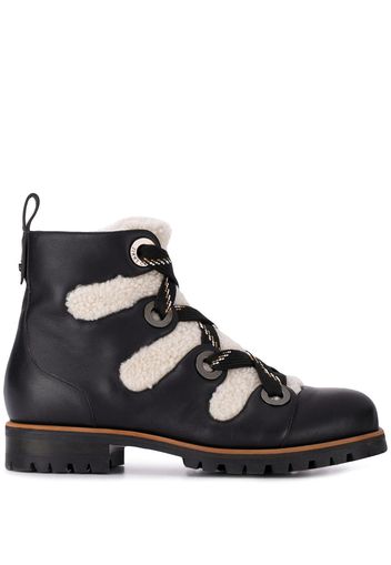 Jimmy Choo Bei shearling trimmed boots - Black