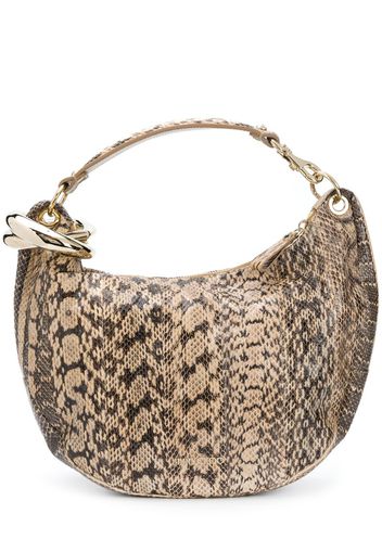 Sky python-effect hobo bag