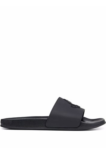 Jimmy Choo Port monogram-logo slides - Black