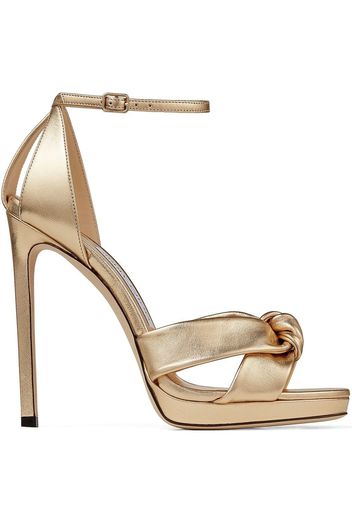 Jimmy Choo Rosie metallic 120mm sandals - Gold