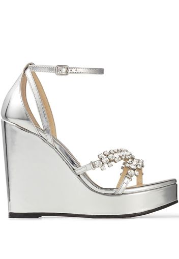 Jimmy Choo Bing 120mm wedge sandals - Grey