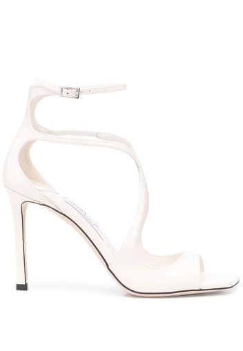 Jimmy Choo Azia 95mm square-toe sandals - White