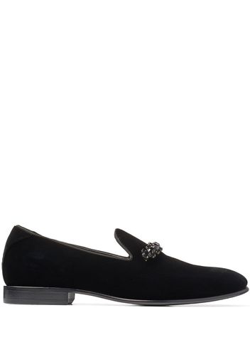 Jimmy Choo Thame embellished loafers - Black