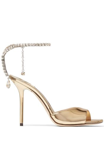 Jimmy Choo Saeda 100mm sandals - Gold