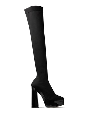 Jimmy Choo Giome 140mm over-the-knee platform boots - Black