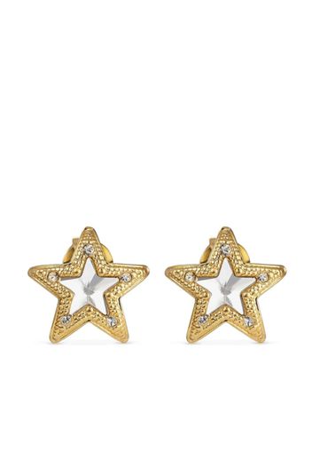 Jimmy Choo JC Star stud crystal earrings - Gold