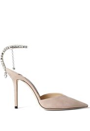 Jimmy Choo crystal-embellished 100mm pumps - Neutrals