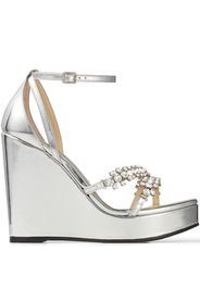 Jimmy Choo Bing 120mm wedge sandals - Grey