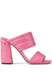 Jimmy Choo Themis 100mm quilted sandals - Pink