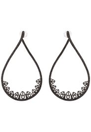 Joëlle Jewellery gothic teardrop diamond earrings - Black