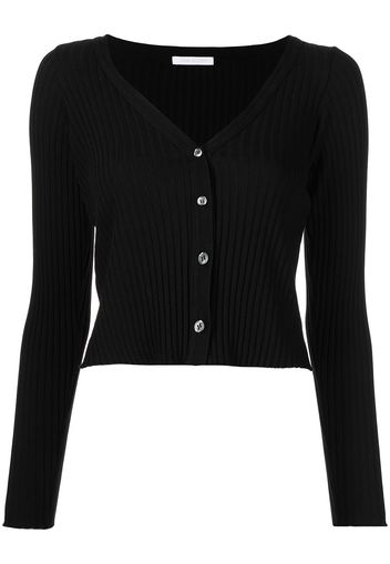 John Elliott ribbed-knit cropped cardigan - Black