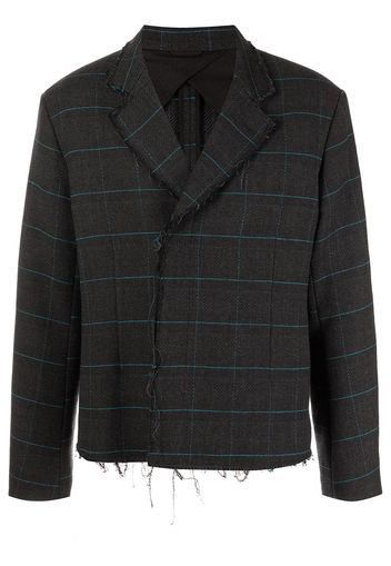 John Elliott Hem check-print blazer - Black