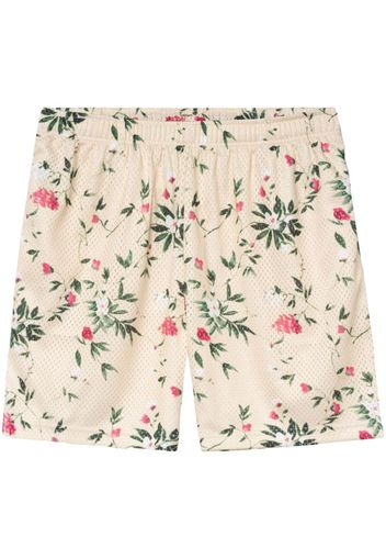 John Elliott floral-print perforated deck shorts - Neutrals