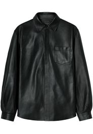 John Elliott Leather Cloak button-up shirt - Black