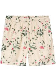 John Elliott floral-print perforated deck shorts - Neutrals