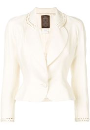 John Galliano Pre-Owned cut-out detail fitted blazer - Neutrals