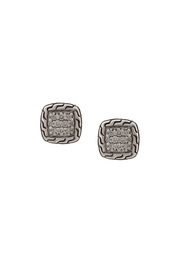 John Hardy Classic Chain diamond studs - Silver