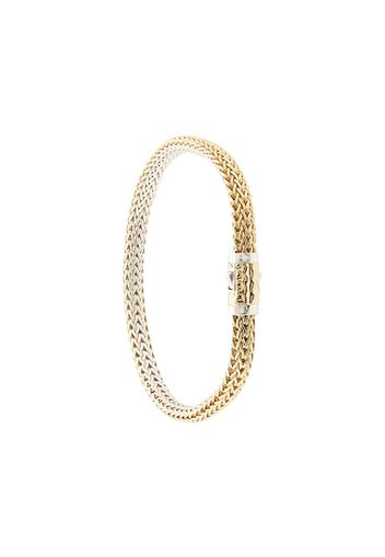 John Hardy 18kt yellow gold and sterling silver Classic Chain extra-small reversible bracelet